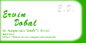 ervin dobal business card